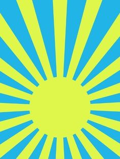 an abstract sunburst background in blue and yellow