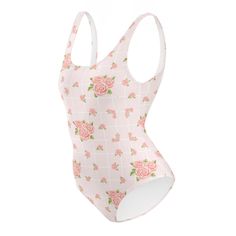 Our La Vie En Rose print, feminine and floral was designed to allow you to live your life in a beautiful pink rose garden inspired by the the Rodin Museum in Paris, France. This one-piece swimsuit for all figures will bring out your best features. Enjoy the smooth fabric and the flattering design, and show it off by the sea, pool or even worn as a body suit for elevated style !• 82% Polyester, 18% Spandex• Chlorine-resistant fabric• Cheeky fit with a scoop neckline and a low scoop back• Zig-zag Feminine Fitted Floral Print Swimwear, Fitted Floral Print Feminine Swimwear, Feminine Floral Print Swimwear, Feminine Pink Sleeveless Bodysuit, Feminine Sleeveless Pink Bodysuit, Fitted Pink Floral Print Bodysuit, Feminine Pink Floral Print Swimwear, Feminine Floral Print Swimwear For Swimming, Pink Feminine Bodysuit For Summer