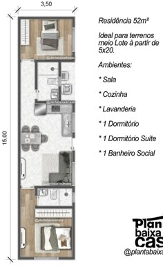 the floor plan for a small apartment