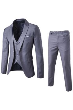 Men's 3-Piece Slim-Fit Business Suit - Casual Wedding Attire - Sizes S to 6XL - A.A.Y FASHION Description: Boost your style with our Men's 3-piece Slim-Fit Business Suit, perfect for a range of occasions including casual gatherings, weddings, and business events. This set is designed for men and comes in a variety of classic colors: Black, Grey, Khaki, Light Blue, Navy Blue, and Wine Red. The slim-fit style offers a modern and tailored look, ensuring you stand out in any crowd. Available in size Marriage Clothes, Casual Wedding Attire, Men's Business Suits, Suits Men Business, Man Blazer, Elegant Blazers, Dress Suits For Men, Blazer Set, Elegant Man