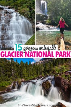 there are many waterfalls that can be found in glacier national park, including the falls