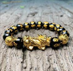 Wealth Bracelet, Abundance Money, Black Obsidian Bracelet, Feng Shui Wealth, Prosperity Bracelet, Black Obsidian Stone, Wealth Abundance, Mantra Bracelet, Obsidian Bracelet