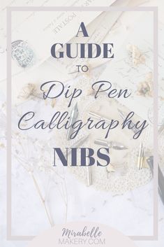 the title for a guide to dip pen calligraphy nibs