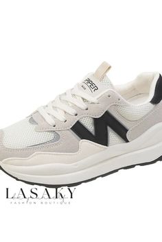 Lasaky - Premium Retro Net-Mesh Sneakers with Durable Thick Sole for Enhanced Sports Performance and Supreme Comfort White Mesh Chunky Sneakers For Light Sports, White Mesh Chunky Sneakers With Cushioned Footbed, White Breathable Mesh Chunky Sneakers, White Non-slip Lace-up Walking Shoes, Breathable Mesh Chunky Sneakers With White Sole, Non-slip Mesh Lace-up Sneakers, Breathable Mesh Chunky Sneakers With Round Toe, Non-slip Mesh Walking Shoes Lace-up, Non-slip Lace-up Mesh Walking Shoes