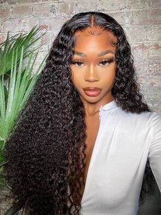 Invisible HD Film Lace 150% Density Curly 13×6 Lace Front Wig With Pre – chinalacewig Curly Lace Frontal, Curly Human Hair Wig, Curly Lace Front Wigs, Deep Curly, Types Of Curls, Curly Wig, Lace Hair, Lace Closure Wig, Bleached Hair