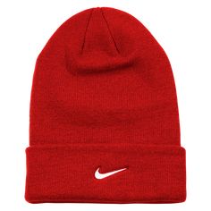 Nike Team Cuffed Beanie. Keep your head warm during those chilly fall games. 100% acrylic. Winter Acrylic Hat For Streetwear, Acrylic Winter Hat For Streetwear, Casual Acrylic Hat For Streetwear, Casual Streetwear Hats In Acrylic, Casual Acrylic Streetwear Hat, Casual Acrylic Beanie For Streetwear, Casual Hats For Winter Sports, Casual Acrylic Beanie For Winter, Casual Warm Beanie For Winter Sports