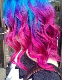 Oc Hair, Colored Hairstyles, Pure Makeup, Rainbow Braids, Color Melt, Fire Hair, Rave Hair