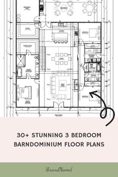 the floor plan for an apartment with 3 bedroom and 2 bathroom units in each unit