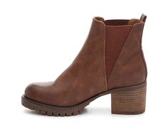 Mia Jody Chelsea Boot Women's Shoes | DSW Chelsea Boot With Dress, Fall Short Boots, Women’s Chelsea Boots, Heeled Chelsea Boots Outfit Women, Winter Shoes For Dresses, Womens Boots Outfits, Bridesmaid Boots Long Dress, Casual Faux Leather Winter Booties, Winter Chelsea Boots With Block Heel And Medium Width