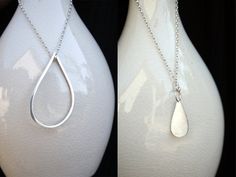 rain drop necklace / teardrop pendant / minimalist modern jewelry / pear shape necklace Modern Teardrop Pendant Necklace For Everyday, Modern Everyday Teardrop Pendant Necklace, Modern Teardrop Drop Earrings For Everyday, Minimalist Teardrop Pendant Drop Earrings For Everyday, Minimalist Teardrop Pendant Drop For Everyday, Dainty Teardrop Pendant Drop Necklace For Everyday, Minimalist Silver Teardrop Pendant Earrings, Minimalist Teardrop Pendant Drop Gift, Dainty Teardrop Drop Necklace For Everyday