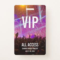 a concert ticket with the words,'all access summer sound concert '