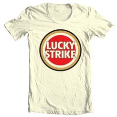 Lucky Strike Cigarette T-shirt vintage nostalgic smoking cotton graphic tan tee | eBay Retro T-shirt With Front Print For Fans, Retro Fan Merchandise T-shirt With Front Print, Nostalgic Crew Neck T-shirt With Screen Print, Nostalgic Crew Neck T-shirt With Graphic Print, Nostalgic Crew Neck Pre-shrunk T-shirt, Tactical Clothing, Famous Brands, Tee Shop, Vintage Tshirts