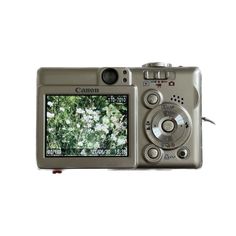 a digital camera is shown on a white background