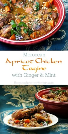 moroccan apricot chicken cajun with ginger and mint