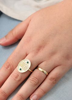 Mom Ring Signet Ring For Woman Personalized Ring For Woman | Etsy Symbolic Birthstone Rings For Promise, Symbolic Birthstone Promise Ring, Anniversary Brass Rings With Gemstone, Anniversary Brass Ring With Gemstone, Symbolic Oval Promise Ring, Oval Brass Promise Ring, Anniversary Brass Gemstone Rings, Brass Gemstone Rings For Anniversary, Oval Brass Rings For Anniversary