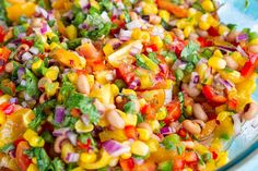 a bowl filled with lots of different types of food