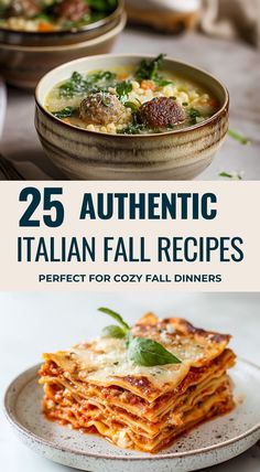 Cozy up this fall with these 27 delicious Italian recipes. From hearty soups like autumn squash soup with Italian sausage to comforting pasta dishes like creamy butternut squash risotto with pancetta, these recipes are perfect for chilly autumn evenings. With a mix of traditional and unique flavors, these fall Italian recipes will warm you up from the inside out. Don't miss out on the chance to indulge in some of the best Italian dishes this season! Butternut Risotto, Autumn Squash Soup, Soup With Italian Sausage, Best Italian Dishes, Italian Pasta Recipes Authentic, Comfort Pasta Dishes, Autumn Squash, Italian Meatball Soup, Fall Pasta