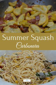 this summer squash carbonara is an easy and delicious side dish