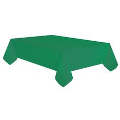 a green tablecloth on a white background