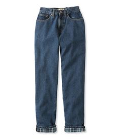 Fully lined for extra warmth and comfort, these women’s relaxed fit flannel-lined jeans are bestsellers, at a price that’s just as popular. Inseams: Regular 30", Petite 28", Medium Tall 32", Tall 34". Original Fit: Sits higher on the waist. Relaxed through hip and thigh. Tapered-leg. 100% cotton denim washed for extra softness. Brushed cotton flannel lining. Machine wash and dry. Five-pocket styling. Imported. Fit: Original - Sits Higher on Waist | Women's Double L® Jeans, Relaxed Fit Flannel-Li Bug Core, Fall Winter Fashion Trends, Flannel Lined Jeans, Dope Fits, Lined Jeans, Cold Weather Fashion, Dark Indigo, Textiles Fashion, Brushed Cotton