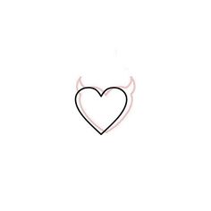 a heart with horns drawn on it