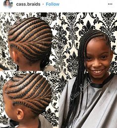 Side Braids For Kids, Side Braids, Kid Braid Styles, Girls Natural Hairstyles, Pelo Afro, Girls Hairstyles Braids