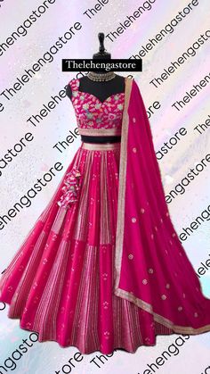 Contact us for any queries about product or shop and real images. Lehenga : Viscos Chinon Fabric With Sequence Embroidery Thread Work Inner : American crept in lehenga choli : Viscos Chinon Fabric With Sequence Embroidery Thread Work (unstitch) Duppta : Viscos Chinon Fabric with Sequence Embroidery Lace Border ( 2.25 Metre) Size : Semi stitched Work : Sequence Embroidery Thread Work Care : Dry Clean Type : Party Wear Lehenga Choli, Engagement Lehenga choli, Wedding Lehenga Choli Hot Pink Lehenga, Pink Lehenga Choli, Engagement Lehenga, Sequence Embroidery, Party Wear Lehenga Choli, Real Images, Pink Lehenga, Party Wear Lehenga, Wedding Lehenga