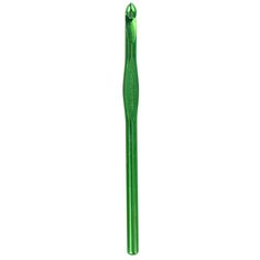 a green plastic toothbrush on a white background