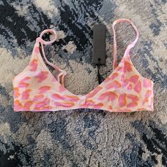 New With Tags. Adjustable Straps. Limited Qty Available Bag Sold Separately All Inventory Has Been Posted. No More Sizes Available** No Trade ** No Offers ** All Sales Are Final. Baiting Suits, Triangl Bathing Suit, Baithing Suits, Swimsuit Inspo, Pink Bathing Suits, Pink Cheetah Print, Summer Bathing Suits, Triangl Swimwear, Pink Cheetah