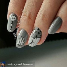 Quilted Nails, Grey Gel Nails, Valentine Nail Art, Pretty Nail Art Designs, Nail Art Designs Videos, White Nail, Pretty Nail Art, Nail Art Hacks