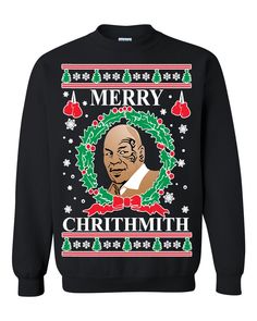 Christmas Ugly Sweater, Ugly Christmas Sweater Funny, Funny Christmas Sweaters, Family Vacation Shirts, Funny Christmas Shirts, Mike Tyson, Sweatshirt Christmas, Holiday Sweater, Vacation Shirts