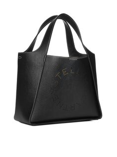 Black 'Stella Logo' handbag in velvety Alter Mat (vegan alternative to animal skin) from Stella McCartney with adjustable shoulder strap, removable pochette, perforated logo. Composition: T1: 67% POLYURETHANE, 33% POLYAMID F: 50% POLYAMID, 50% POLYURETHANEComposition: T1: 67% Polyurethane, 33% Polyamid F: 50% Polyamid, 50% Polyurethane | Stella McCartney Women's Black stella Logo Handbag | FW23/24 Designer Calf Leather Shoulder Bag With Logo, Top Handle Shoulder Bag In Coated Canvas With Logo, Designer Medium Satchel With Removable Pouch, Designer Calf Leather Bags With Logo, Leather Shoulder Bag With Logo For Office, Elegant Leather Bags With Logo, Office Leather Shoulder Bag With Logo, Top Handle Coated Canvas Shoulder Bag With Logo, Designer Medium Shoulder Bag With Removable Pouch