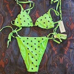 Pac Sun La Hearts Green Riviera Polka Dot Bikini New With Tags Unwashed And Unworn. No Stains Or Damage. Super Cute Vintage Style Look. Top Size Small Bottom Size Small Polka Dot Swimwear For Summer Swimming, Polka Dot Swimwear For Summer, Polka Dot Swimwear For Poolside Summer, Polka Dot Summer Swimwear For Pool, Polka Dot Swimwear For Poolside, Polka Dot Swimwear For Summer Vacation, Polka Dot Swimwear For Beach Season, Polka Dot Summer Swimwear For Beach, Polka Dot Summer Swimwear For Beach Season