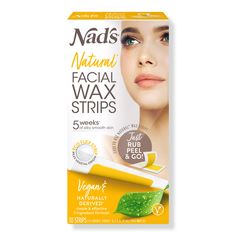 Natural Facial Wax Strips -  Nad's Natural Facial Wax Strips are the fast, natural way to remove facial hair. The ready-to-use wax strips easily remove short hairs by the root using gentle, vegan ingredients.    Benefits     Natural wax formula removes hair while gentle on skin Ideal for removing hair from upper lip, chin & face Removes short hairs by the root for long-lasting results Easy to use waxing strips - just rub, peel & go No fragrances of artificial colors Dermatologically-tested Hypoa Waxing Brows, Tutorial Eyebrow, Natural Hair Removal Remedies, Home Waxing Kit, Face Wax, Eyebrow Kit, Remove Unwanted Facial Hair, Underarm Hair Removal, Eyebrow Grooming