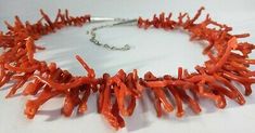 Vintage Navajo Sterling Natural Italian Oxblood Branch Coral Bead Necklace | eBay Traditional Single Strand Coral Jewelry, Coral Beads Necklace, Vintage Navajo, Coral Beads, Deep Colors, Necklace Length, Bead Necklace, Red Color, Unique Pieces