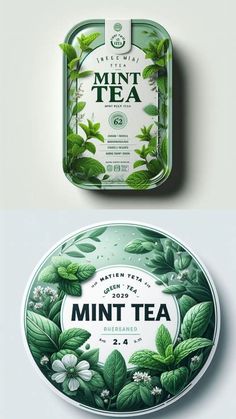 two tins of mint tea next to each other