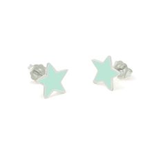 These earrings are handcrafted using sterling silver and then polished to a high shine finish. They will be enameled with in the pastel color of your choice.