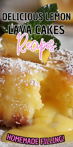 delicious lemon lava cakes recipe with homemade filling