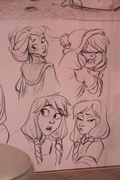 Frozen Concept Art Anna Concept Art, Emotions Drawing, Glen Keane, Drawing Eyes, Drawing Faces, Disney Sketches, Disney Concept Art, Frog Prince