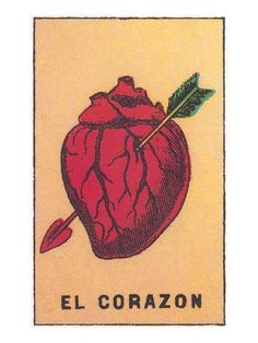 an image of a red heart with the word el coran on it in black frame