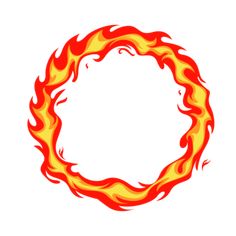 a fire circle on a white background