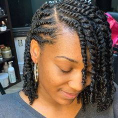 Natural Hair Flat Twist, Flat Twist Styles, Natural Braided Hairstyles, Twisted Hair, Natural Twists, Protective Hairstyles For Natural Hair