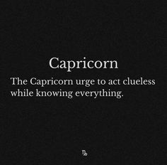 the caption for capricorn is shown in white text on a black background