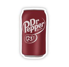 a can of dr pepper on a white background