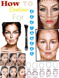 Contour For Beginners💪👑I hope you enjoyed this tutorial and can recreated the look step by step have a wonderful day💎 Make Up Contouring, Learning Makeup, How To Contour Your Face, Make Up Diy, Beginner Makeup Kit, Make Up Kits, Contouring For Beginners, Makeup Highlight