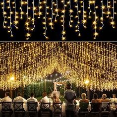 Amazon.com: Outdoor Solar Fairy Lights Icicle Lights Outdoor, Led Icicle Lights, Christmas Light Curtains, Icicle Christmas Lights, White Christmas Lights, Window Garden, Outdoor Fairy Lights, Curtain String Lights, Icicle Lights