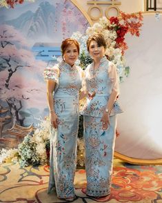 For her special day, Ms. Aurel chose a custom cheongsam that beautifully merges tradition with modern elegance in a stunning nude and blue palette. The design is adorned with two majestic phoenixes embroidered on the back of the train, symbolizing prosperity and harmony. To complete the celebration, we also designed two elegant blue cheongsams for her moms. Congratulations to the lovely couple—wishing you endless joy and love in this new chapter! ✨🤍 @aurellmitzis #nicoleboenawan #weddinggo... Blue Cheongsam, Blue Palette, Lovely Couple, The Train, New Chapter, Modern Elegance, Special Day, Train