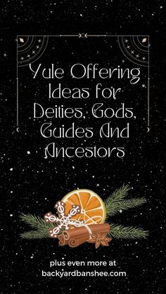 an advertisement with the words yule offering ideas for delites, god's guides and