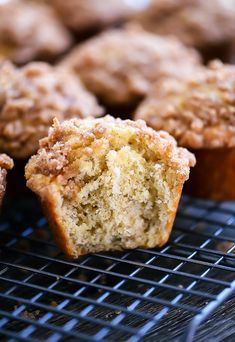 some muffins that are on a cooling rack