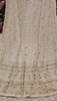 Chikankari Georgette fabric with hand gotapati work  prebooking Banarsi Saree, Organza Saree, Georgette Fabric, Beautiful Saree, Lace Skirt, Art Collection, Bathing Beauties, Saree, Etsy Shop